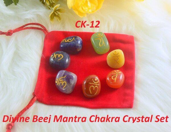 Beej mantra chakra crystals(7 piece)